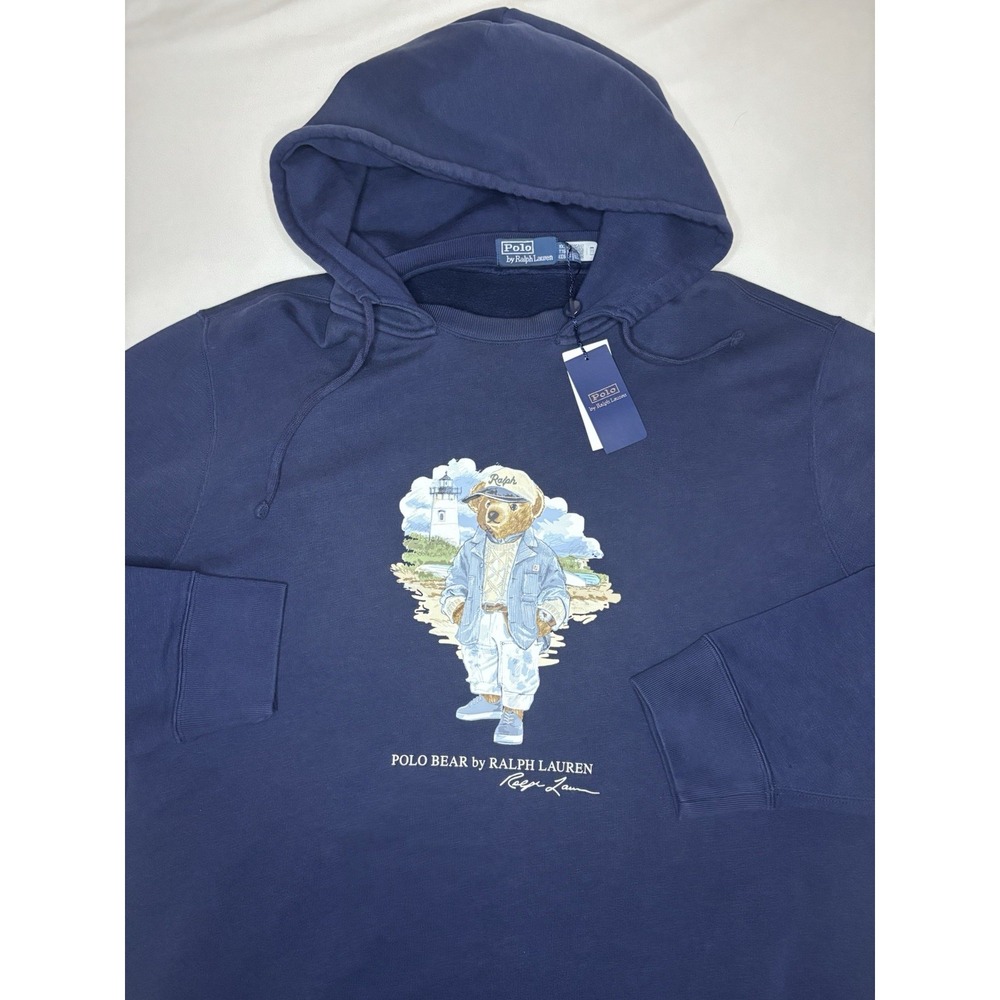 Polo by Ralph Lauren Lighthouse Polo Bear Hoodie Sweatshirt Men's 2XL NWT $248